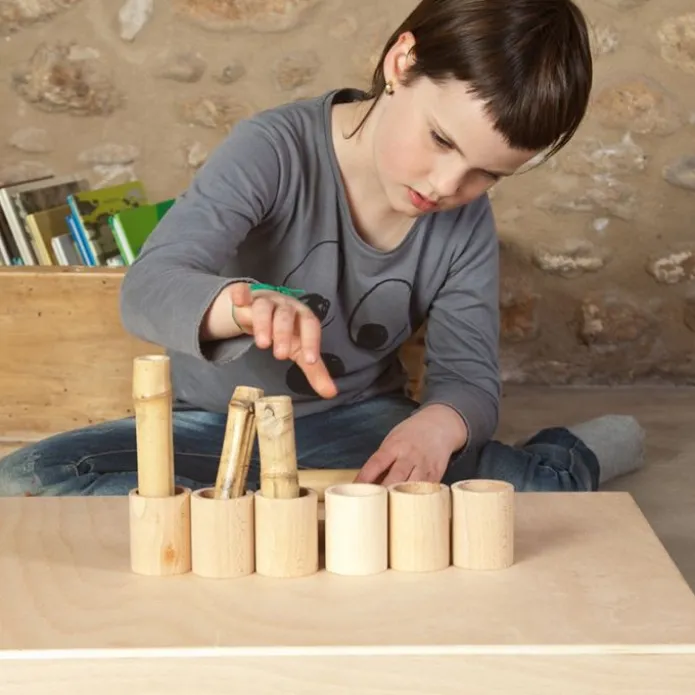 Cubos con tapa de madera natural (6) - Grapat