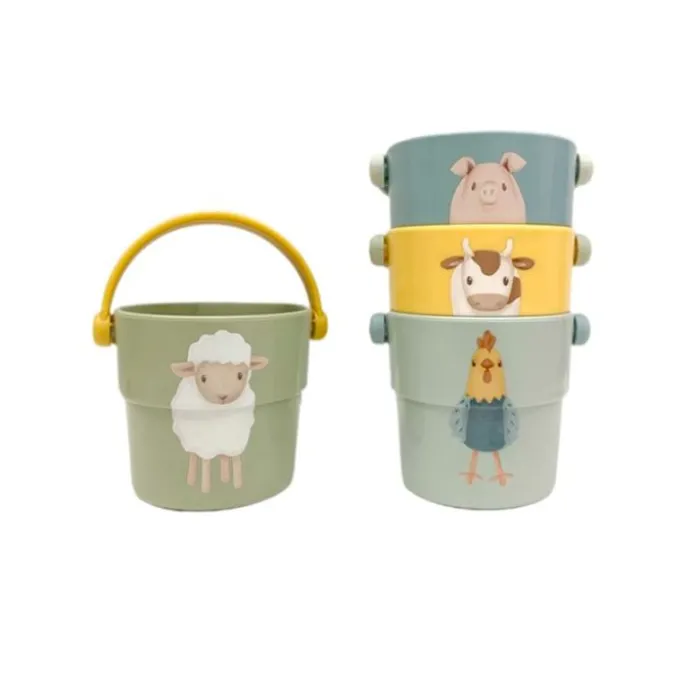 Cubos de actividades para bañera Pequeña Granja (4) - Little Dutch