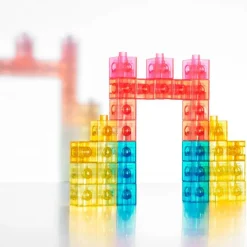 Cubos de colores para construir translúcidos (100) - EDX Education