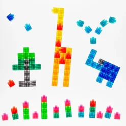 Cubos de colores para construir translúcidos (100) - EDX Education