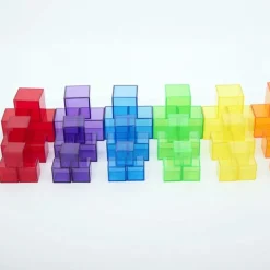 Cubos de percepción de colores translúcidos (54) - TickiT