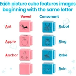 Cubos encajables para formar palabras en inglés - Hand2Mind