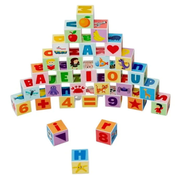 Cubos magnéticos letras, números, imágenes Ima Cube 36 piezas - Braintoys