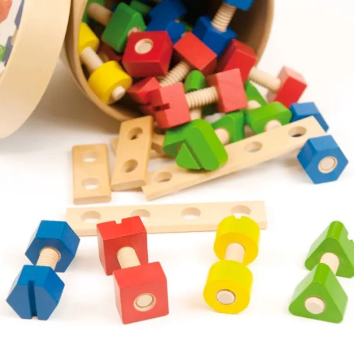 Cubo tornillos y tuercas enroscar y construir (56) - Andreu Toys