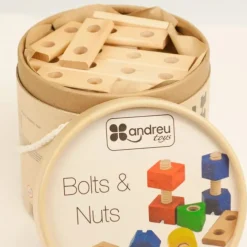 Cubo tornillos y tuercas enroscar y construir (56) - Andreu Toys