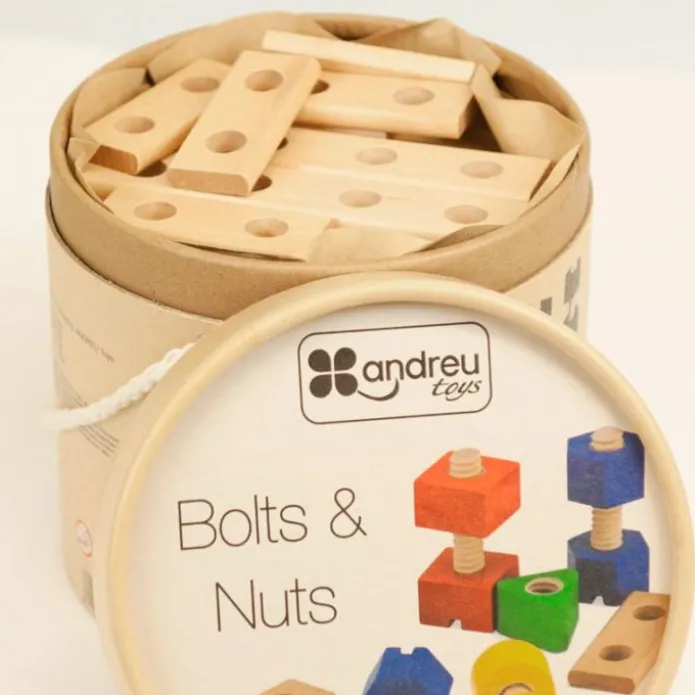 Cubo tornillos y tuercas enroscar y construir (56) - Andreu Toys
