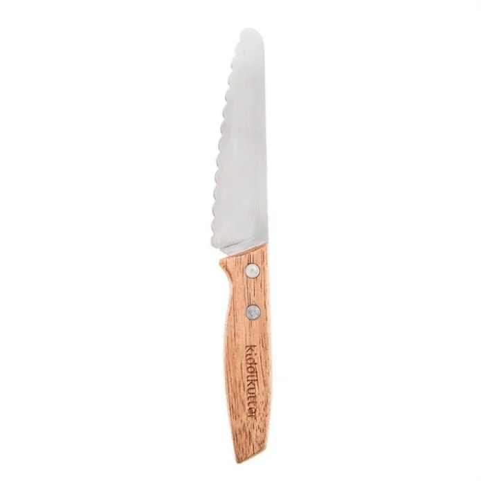 Cuchillo de autonomía con mango de madera - Acero inoxidable - KiddiKutter