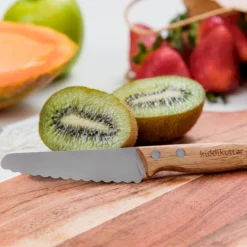 Cuchillo de autonomía con mango de madera - Acero inoxidable - KiddiKutter