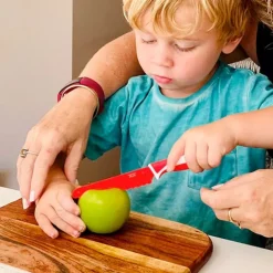 Cuchillo de autonomía con mango de madera - Acero inoxidable - KiddiKutter