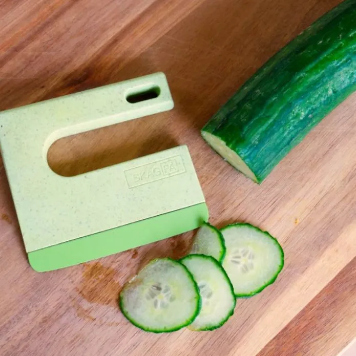 Cuchillo de autonomía de acero inoxidable verde lima Klyv - SKÅGFÄ