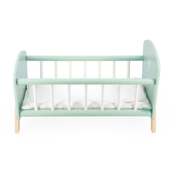 Cuna de madera para muñecas verde Zen - Janod