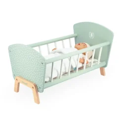 Cuna de madera para muñecas verde Zen - Janod