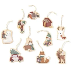Decoraciones de madera árbol de Navidad (12) - Little Dutch