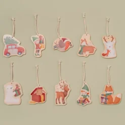 Decoraciones de madera árbol de Navidad (12) - Little Dutch