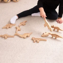 Dinosaurios de madera con esqueleto (10) - TickiT