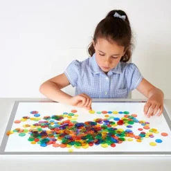Discos de colores translúcidos de 2 tamaños (500) - EDX Education