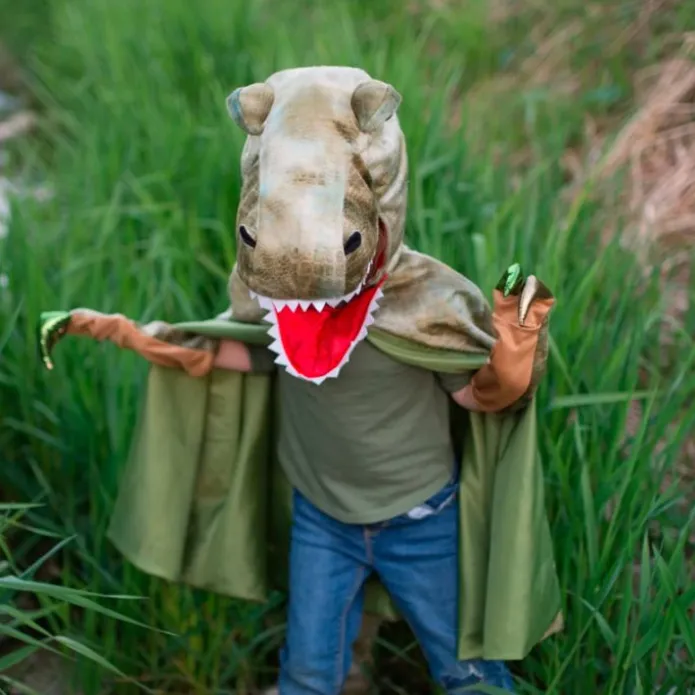 Disfraz capa de dinosaurio T-rex con garras talla 4-6 - Great Pretenders