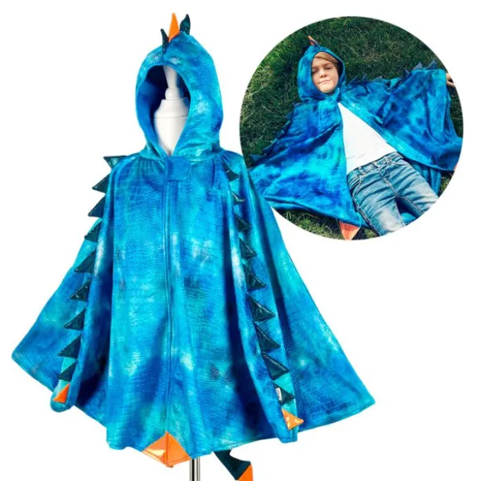Disfraz capa de dragón azul talla 4-7 - Souza