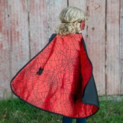 Disfraz capa reversible superhéroes Spiderman Batman con antifaz talla 4-6 - Great Pretenders
