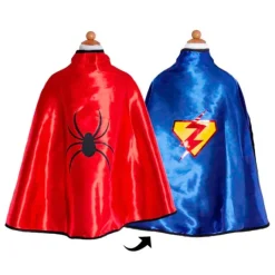 Disfraz capa reversible superhéroes Spiderman Superman con antifaz talla 5-6 - Great Pretenders