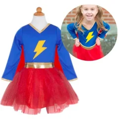 Disfraz de superheroína relámpago talla 5-6 - Great Pretenders