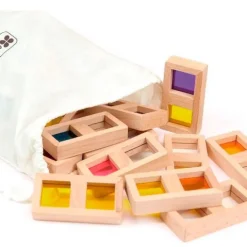 Dominó sensorial de madera translúcido (28) - Andreu Toys