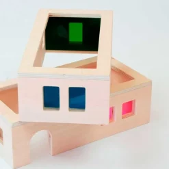 Edificios de madera con ventanas translúcidas 13 piezas - Andreu Toys