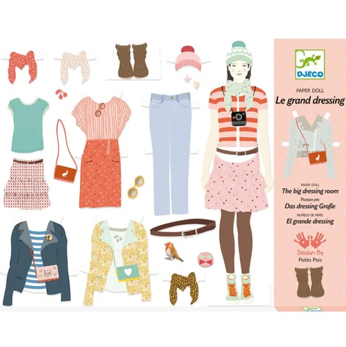 El gran vestidor: muñeca y ropa de papel - Djeco