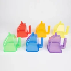 Embudos de colores translúcidos para agua y arena (6) - TickiT