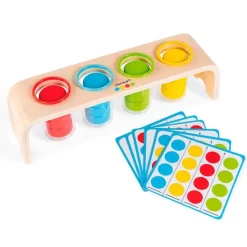Encajable de madera con tubos para clasificar colores Essentiel - Janod