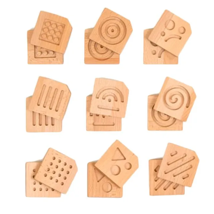 Encajable de madera sensorial 18 piezas - Andreu Toys