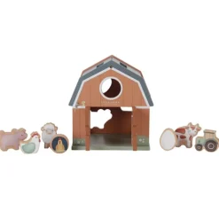 Encajable granero de madera con animales - Little Dutch