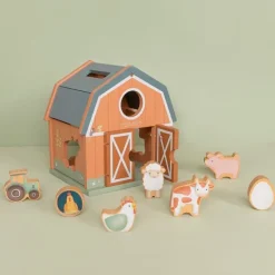 Encajable granero de madera con animales - Little Dutch