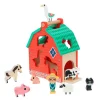 Encajable granja de madera con granjero y animales - Vilac