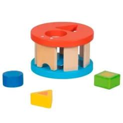 Encajable rueda de madera caja 3 formas Rundolino - Goki