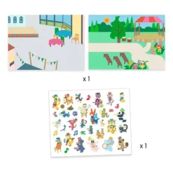 Escenarios con pegatinas reutilizables Charanga - Djeco