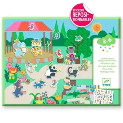Escenarios con pegatinas reutilizables Charanga - Djeco