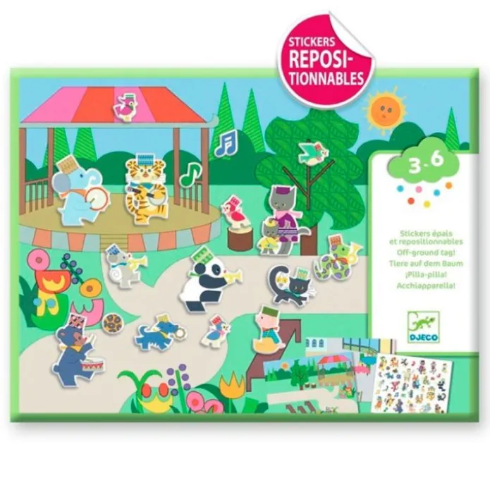 Escenarios con pegatinas reutilizables Charanga - Djeco