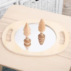 Espejo con marco de madera y asas 34,5 cm - TickiT