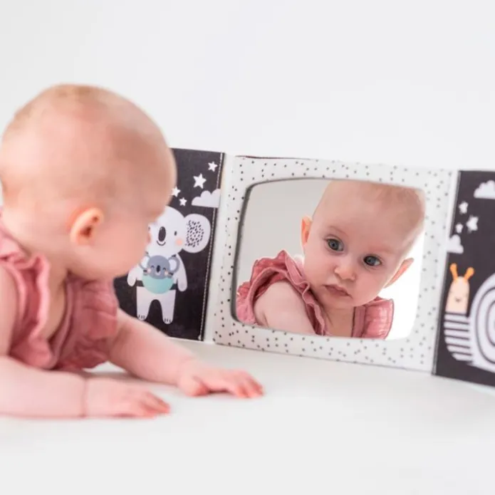 Espejo libro de tela para tummy time - Taf Toys