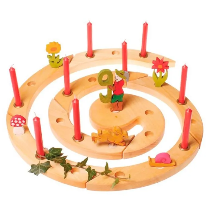Espiral de madera para cumpleaños y adviento - Grimm's