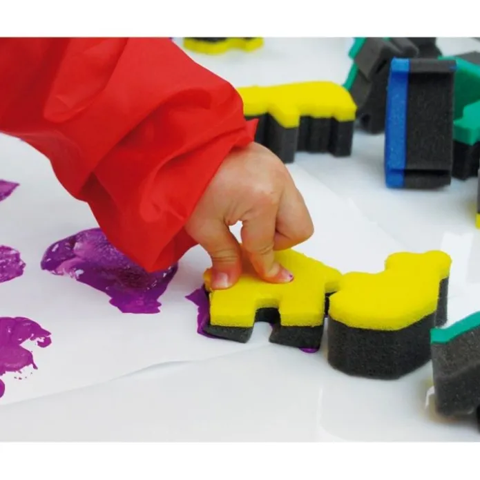 Esponjas para estampar con pintura letras mayúsculas - HenBea