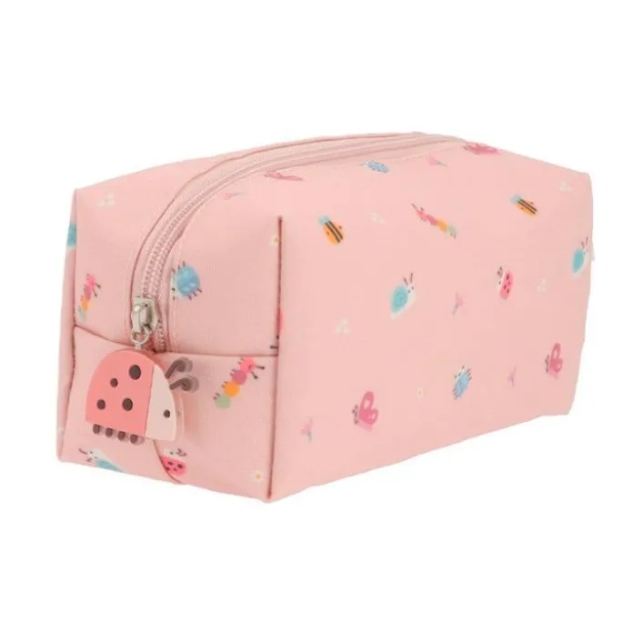 Estuche rectangular rosa insectos Bugs - Tutete