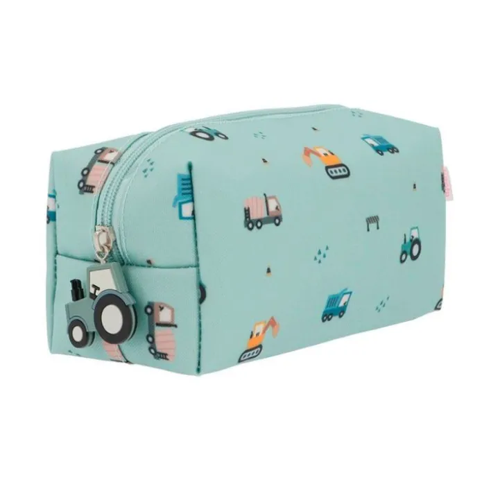 Estuche rectangular verde camiones Trucks - Tutete