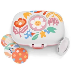 Fiambrera compacta polipropileno rosa flores (sin BPA) 600 ml - Monbento