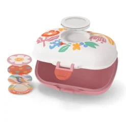 Fiambrera compacta polipropileno rosa flores (sin BPA) 600 ml - Monbento