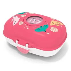 Fiambrera compacta polipropileno rosa pájaros (sin BPA) 600 ml - Monbento