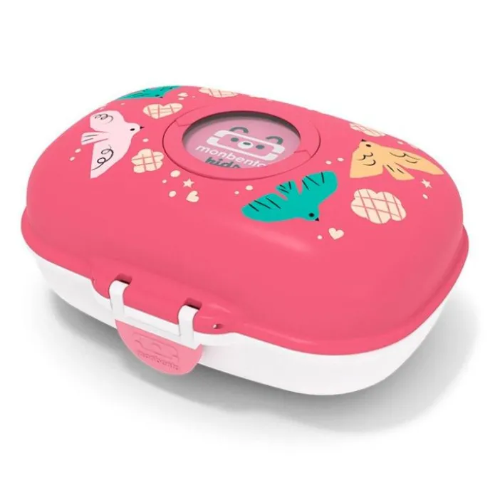 Fiambrera compacta polipropileno rosa pájaros (sin BPA) 600 ml - Monbento