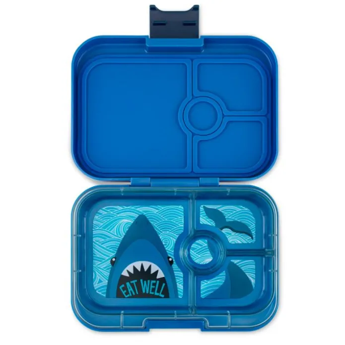 Fiambrera de tritán (sin BPA) con 4 compartimentos Panino Tiburón - Yumbox
