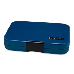 Fiambrera de tritán (sin BPA) con 4 compartimentos Tapas azul Tiburón - Yumbox
